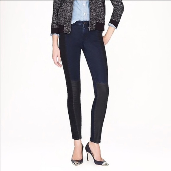 J. Crew Denim - J. Crew Midrise Toothpick Blocked Indigo Jeans